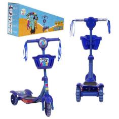 Patinete Infantil Azul Led Turma do Problems Envio Imediato - TOYS 2U