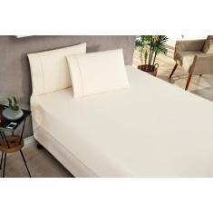 Jogo de cama percal 180 fios  elegance casal king 3 peças - mayra enxo