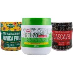 Kit Massageador Arnica Pura + 20 Ervas + Cascavel - Rhenuks