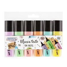 Marca Texto Tom Pastel Brw com 6 Cores