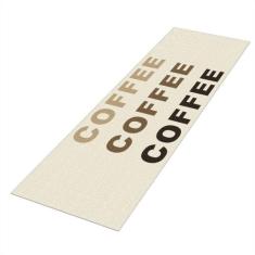 Tapete Passadeira Cozinha Coffee Plus 120x40 Antiderrapante - Style Br