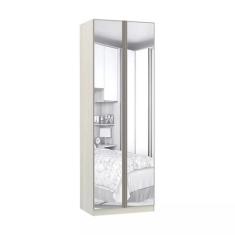 Guarda-Roupa 2 Portas com Cabideiro e Espelho 80cm Prime Plus Luciane,