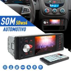 Rádio Com Tela 1 Din Golf 2004 2005 2006 2007 2008 2009 Bluetooth USB 