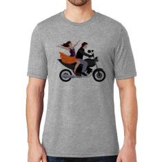 Camiseta Moto Casal - Foca na Moda, Cinza, P