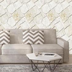 Papel Parede Pedras Mármore Tons Claro Adesivo Sala Quarto