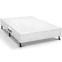 Cama Box Base Universal Viúva Poli Tecido White (128x188x23) - Castor