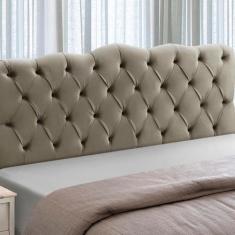 Cabeceira Cama Box Estofada Madeira Queen Size Atena - D'Julia, Capucc