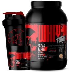 Kit Whey Protein Concentrado 100% 900g + Creatina 100g + Coqueteleira - Espartanos-Unissex