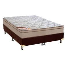 Cama Box King: Colchão Molas Bonnel Castor Revolution + Base CRC Suede