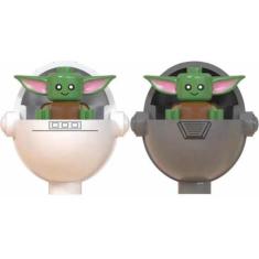 Boneco Blocos De Montar Kit Baby Yoda Aeroba Mandalorian