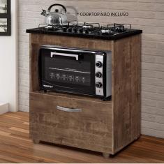 Balcão para Cooktop 1 Porta 1 Nicho Salvia Yescasa Ipê