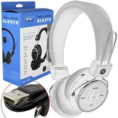 Fone de Ouvido sem fio Bluetooth com Microfone Knup KP-367 Branco