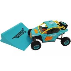 Carrinho de Brinquedo Miniatura BUGGY Quadriciclo C/ Rampa Usual 629 Azul
