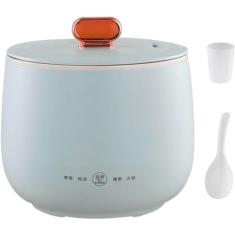 Panela elétrica de arroz 1,8L pequena, mini panela elétrica de arroz com antiaderente, mini panela elétrica de arroz para 1-2 pessoas, 4 funções de panela para fazer arroz, sopa, mingau, Sha