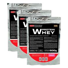 Kit - 3x Whey Protein 500g - Bodybuilders-Unissex