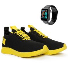 Kit Tênis Academia Masculino Caminhada Treino Malhar Musculação Olymp BF Shoes + Smartwatch D20