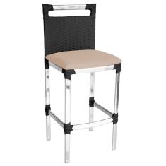 Banqueta Alta Vigor em Alumínio e Fibra Sintética