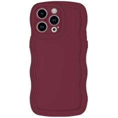 miyonsin Capa para iPhone 13, design de moldura ondulada para mulheres e meninas, capa de telefone ondulada fofa, capa de telefone de proteção de câmera de silicone TPU SLiquid macio para iPhone 13,