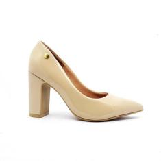Sapato Vizzano Feminino 1285400, 35, Verniz, Bege
