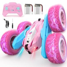 Carro de controle remoto NUOKE Pink RC Cars para meninas de 3 anos ou mais
