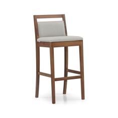 Banqueta Elos Bege e Amêndoa - Modern