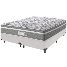 Cama Box Branco e Colchão Evolution Molas Ensacadas Queen Probel