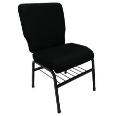 01 Cadeira para Igrejas c/ Porta Biblía e Porta Cálice Preto