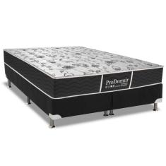 Conjunto Box Queen: Colchão Molas Probel Bonnel ProDormir Sleep + Base crc Suede Black (158x198)
