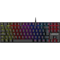 Teclado Gamer Mecânico Royal Cross TKL Blue Switch ABNT2 RGB Preto Warrior - TC312