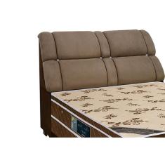 Cabeceira Estofada Imperador Casal Suede Marrom Chocolate Para Cama Box Nobuck Bombazina Simbal