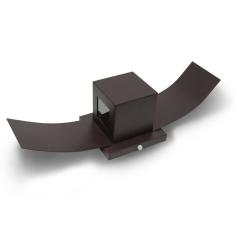 Arandela Box Com Aba 2 Focos Marrom