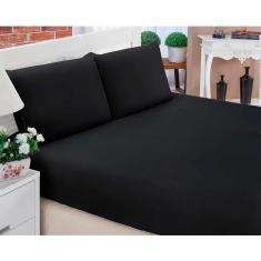 Jogo de Lençol Casal Queen Liso Pati 03 Peças Tecido Microfibra