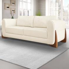 Sofá 2 Lugares Luxo Linho 1,60M pés em Madeira de Jequitibá