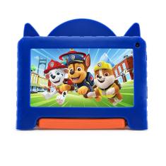 Tablet Infantil Multi Chase Patrulha Canina 7” Android 13 GO NB421 Quad-Core Wi-Fi 64GB 2MP Azul e Vermelho