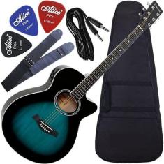 Kit Violão Eletroacústico  Mini Jumbo Gsf1r Dbb Giannini, Mini Jumbo, 