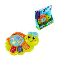 Brinquedo Infantil Teclado Musical Com Luz Caramujinho - Western