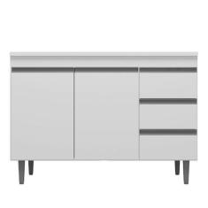 Balcão de Pia Andréia 100 cm Branco  AJL - AJL Móveis