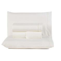 Jogo De Lençol Lidian Liso Queen 4 Peças Hiperpercal Peletizado 180 Fios - Marfim