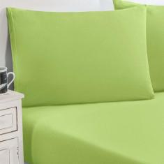 Jogo De Cama Malha Lençol 100% Algodão Gran Moratta 3 Peças King - Verde Pistache