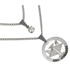 Colar Duplo Minha Profissão Recursos Humanos Aço Inox