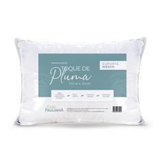 Travesseiro Toque de Pluma Pena Percal 180 Fios 50x70cm Lavável, Antiá