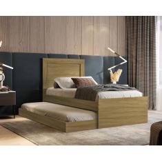 Cama Solteiro Luara Para Quarto Com Cama Auxiliar Moderna Estilo Class