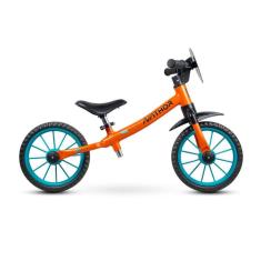 Bicicleta Infantil Equilíbrio Balance Drop Rocket Laranja