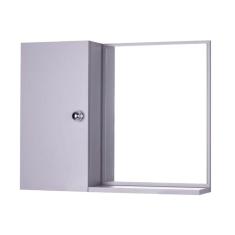 Armário para Banheiro com Espelho Cinza (já vem montado)