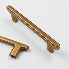 Asidrama Pacote com 10 puxadores de armário de cozinha de latão antigo de 96 mm, puxadores de armário de cozinha para puxadores de gaveta de armário