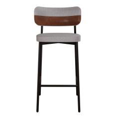 Banqueta Alloa Fixa com 4 Pés 50 X 44,7 X 163,5cm com 1 Unidade Cinza Claro/Whisky/Branco Epoxi