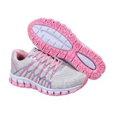 Tênis Feminino Mulher Lançamento Mega Leve Academia Moda oly, Rosa, Bb