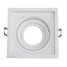 kit 3 spot recuado orientável alumínio embutir gesso madeira modular p