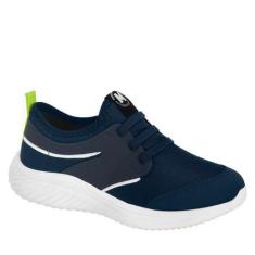Tênis Infantil Masculino Lycra Slip On Molekinho 2832.110, Marinho, 31