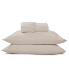 Jogo De Lençol King 3 Peças 400 fios Micropercal Toque Acetinado - Con